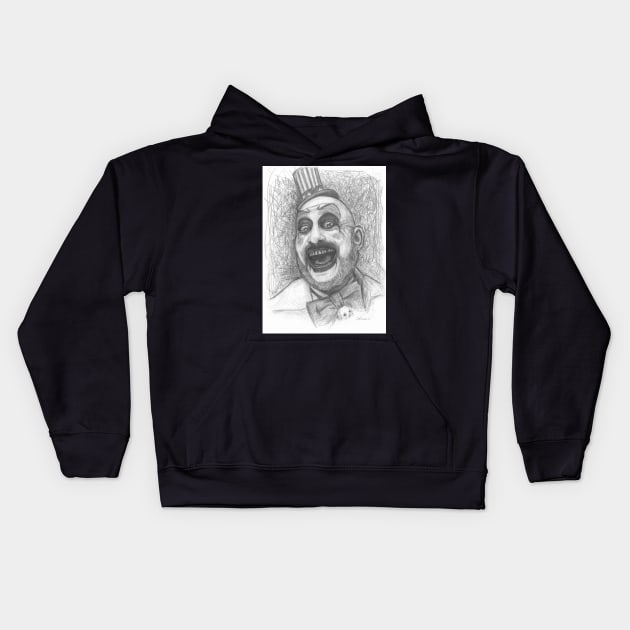 Captain Spaulding - Horror Portrait Kids Hoodie by AnnabelleLecter